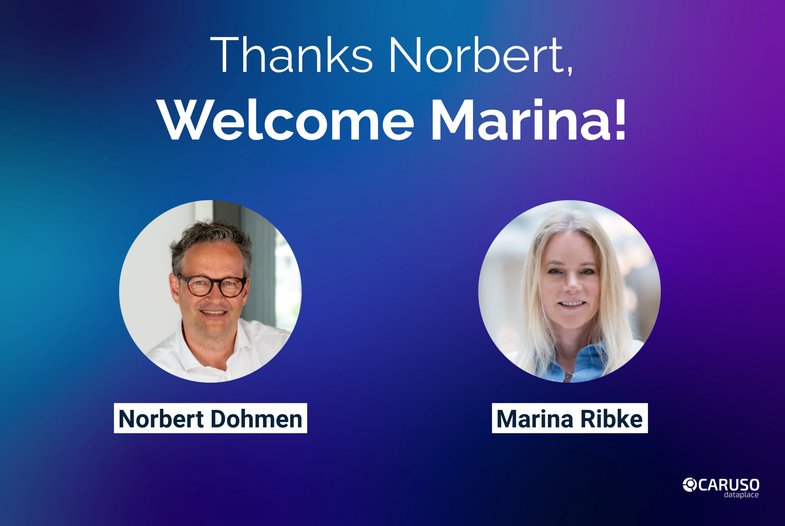 Thanks Norbert, Welcome Marina